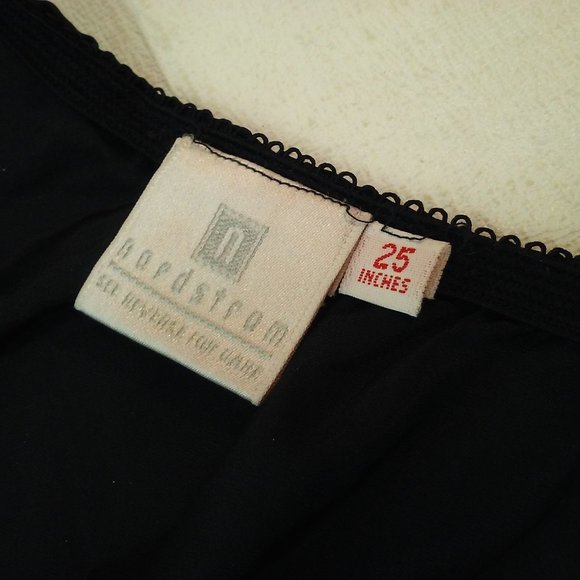 Vintage 70s-80s Nordstrom Half Slip-Skirt -M(25") Union Tag Scalloped Trim Slit - Picture 7 of 9